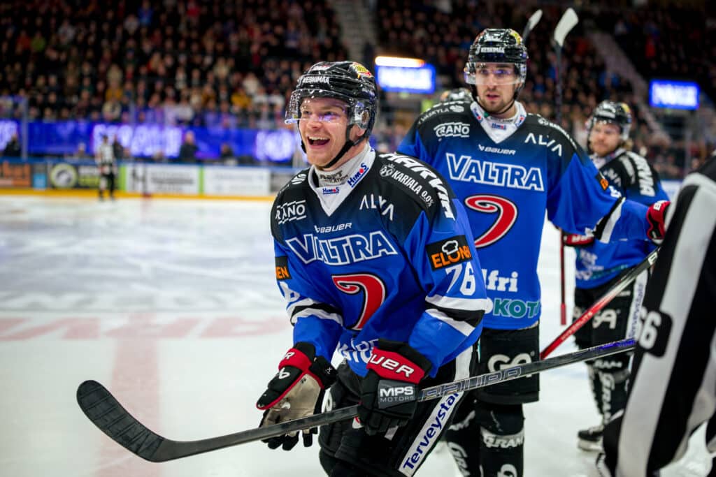 Nathan Schnarr kuvattuna tammikuussa JYPin ottelussa.