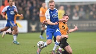 Ilmari Niskanen pelaamassa Exeter Cityn paidassa Cambridgea vastaan viime lauantaina 15. helmikuuta.