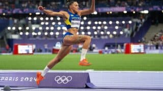 BEKH-ROMANCHUK Maryna
from Ukrainas. Women triple jump final, Athletics competition. Stade de France, Saint Denis, Paris, France. Saturday, August 3, 2024.