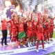 epa12134799 Liverpool captain Virgil van Dijk lifts the Premier League trophy in front of the team after the English Premier League match between Liverpool and Crystal Palace in Liverpool, Britain, 25 May 2025.  EPA-EFE/PETER POWELL EDITORIAL USE ONLY. No use with unauthorized audio, video, data, fixture lists, club/league logos, 'live' services or NFTs. Online in-match use limited to 120 images, no video emulation. No use in betting, games or single club/league/player publications.