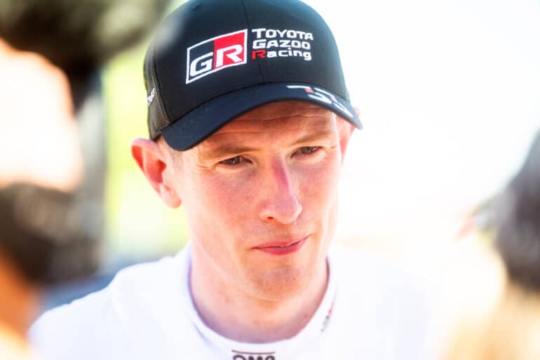 Elfyn Evans (GB) of team TOYOTA GAZOO RACING WRT seen  during the World Rally Championship Portugal in Porto, Portugal on 16 May 2025. // Jaanus Ree / Red Bull Content Pool // SI202505160825 // Usage for editorial use only //