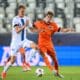 KOSICE - (l-r) Luka Hyrylainen of Finland U21, Luciano Valente of Holland U21 at the Kosice Football Stadium during the European Championship under-21 duel in Group D between Finland and the young Dutch.