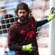 epa12409890 Liverpool's Alisson Becker warms up ahead of the English Premier League soccer match between Crystal Palace and Liverpool FC, in London, Britain, 27 September 2025.  EPA/NEIL HALL EDITORIAL USE ONLY. No use with unauthorized audio, video, data, fixture lists, club/league logos, 'live' services or NFTs. Online in-match use limited to 120 images, no video emulation. No use in betting, games or single club/league/player publications.