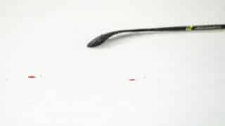 COLUMBUS, OH - DECEMBER 12: A hockey stick and blood on the ice after a fight during the third period in a game between the Columbus Blue Jackets and the Edmonton Oilers on December 12, 2017 at Nationwide Arena in Columbus, OH. The Oilers defeated the Blue Jackets 7-2. (Photo by Adam Lacy/Icon Sportswire)