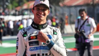 Race winner Lando Norris (GBR) McLaren celebrates in parc ferme.
26.10.2025. Formula 1 World Championship, Rd 20, Mexican Grand Prix, Mexico City, Mexico, Race Day.
- www.xpbimages.com, EMail: requests@xpbimages.com © Copyright: Bearne / XPB Images