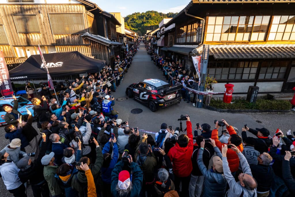 Sebastien Ogier (FRA) and Vincent Landais (FRA) of team TOYOTA GAZOO RACING WRT  seen during the World Rally Championship in Toyota city, Japan on November 23, 2024. // Jaanus Ree / Red Bull Content Pool // SI202411230342 // Usage for editorial use only //