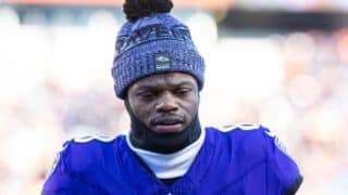 Baltimore Ravens quarterback Lamar Jackson (8) during NFL game action against the Cincinnati Bengals at Paycor Stadium in Cincinnati, Ohio