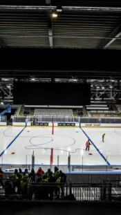 Mar 6, 2025; Tampa, Florida, USA;Buffalo Sabres goaltender Ukko-Pekka Luukkonen (1) against the Tampa Bay Lightning during the first period at Amalie Arena. Mandatory Credit: Kim Klement Neitzel-Imagn Images