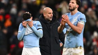 Phil Foden, Pep Guardiola ja Ruben Dias