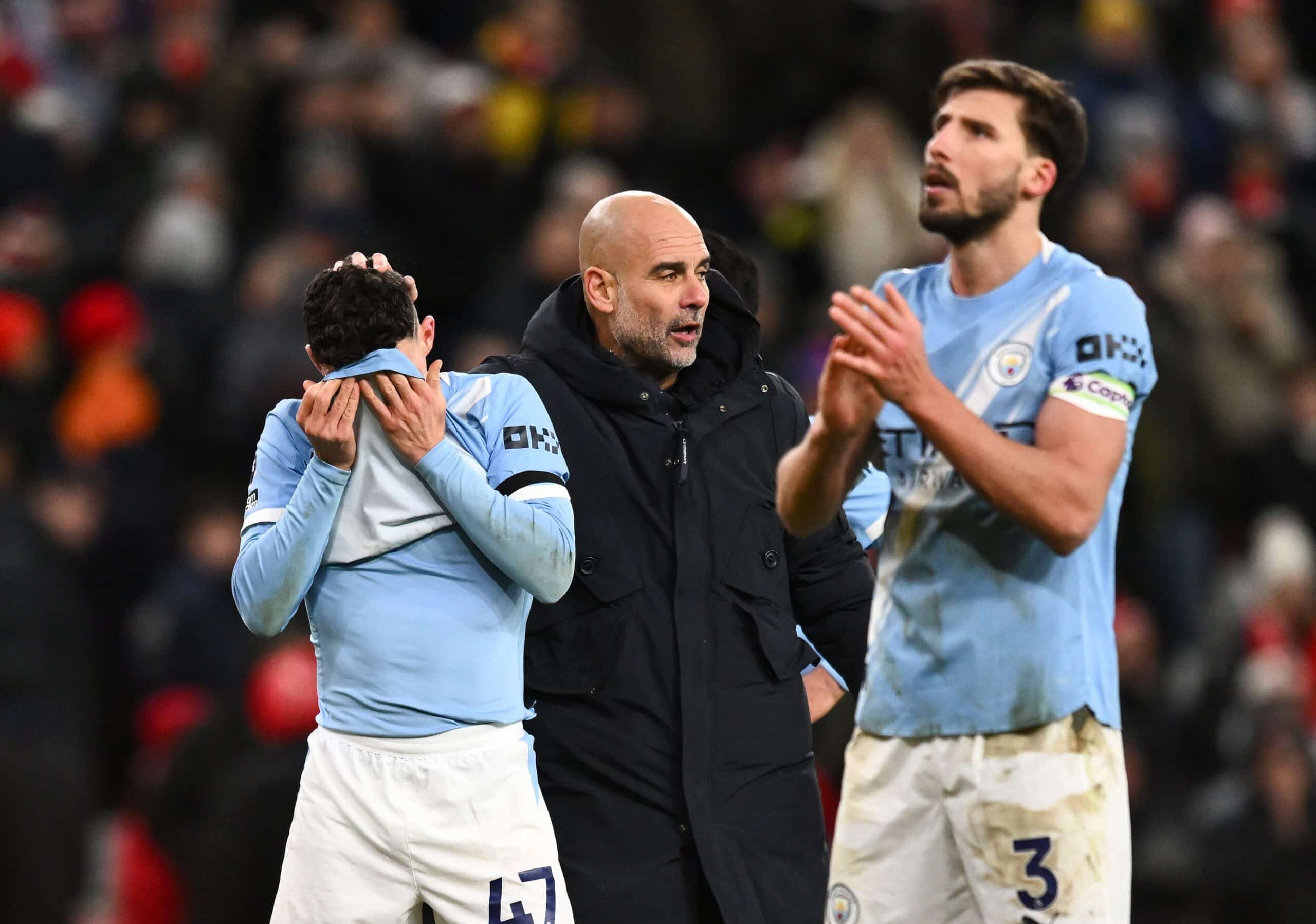 Phil Foden, Pep Guardiola ja Ruben Dias