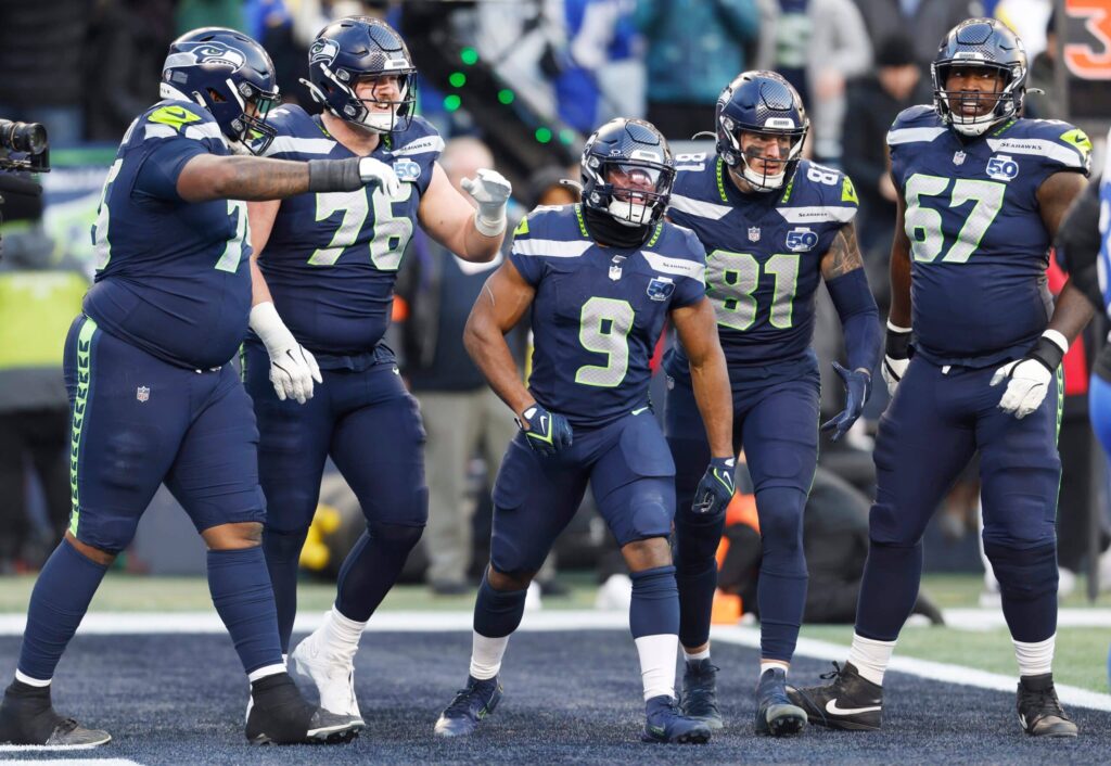 NFL-seura Seattle Seahawks juhlii touchdownia