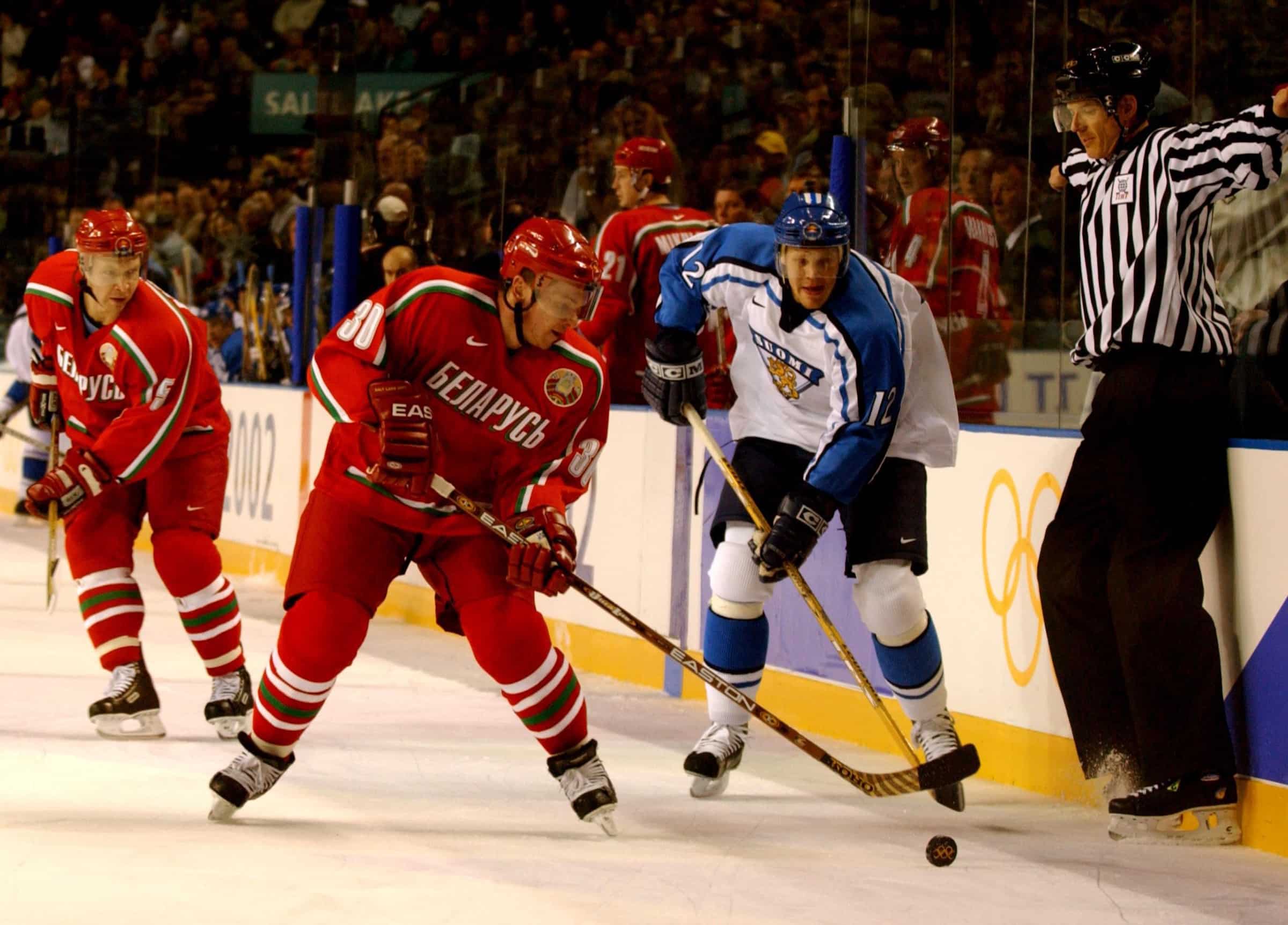 Olli Jokinen Salt Lake Cityn olympialaisissa helmikuussa 2002