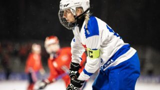 Emma Janhunen Suomen jääpallomaajoukkueen kapteeni