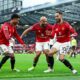 Manchester United juhlii maalia Old Traffordilla tammikuussa 2026