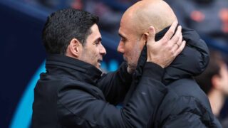 Mikel Arteta ja Pep Guardiola