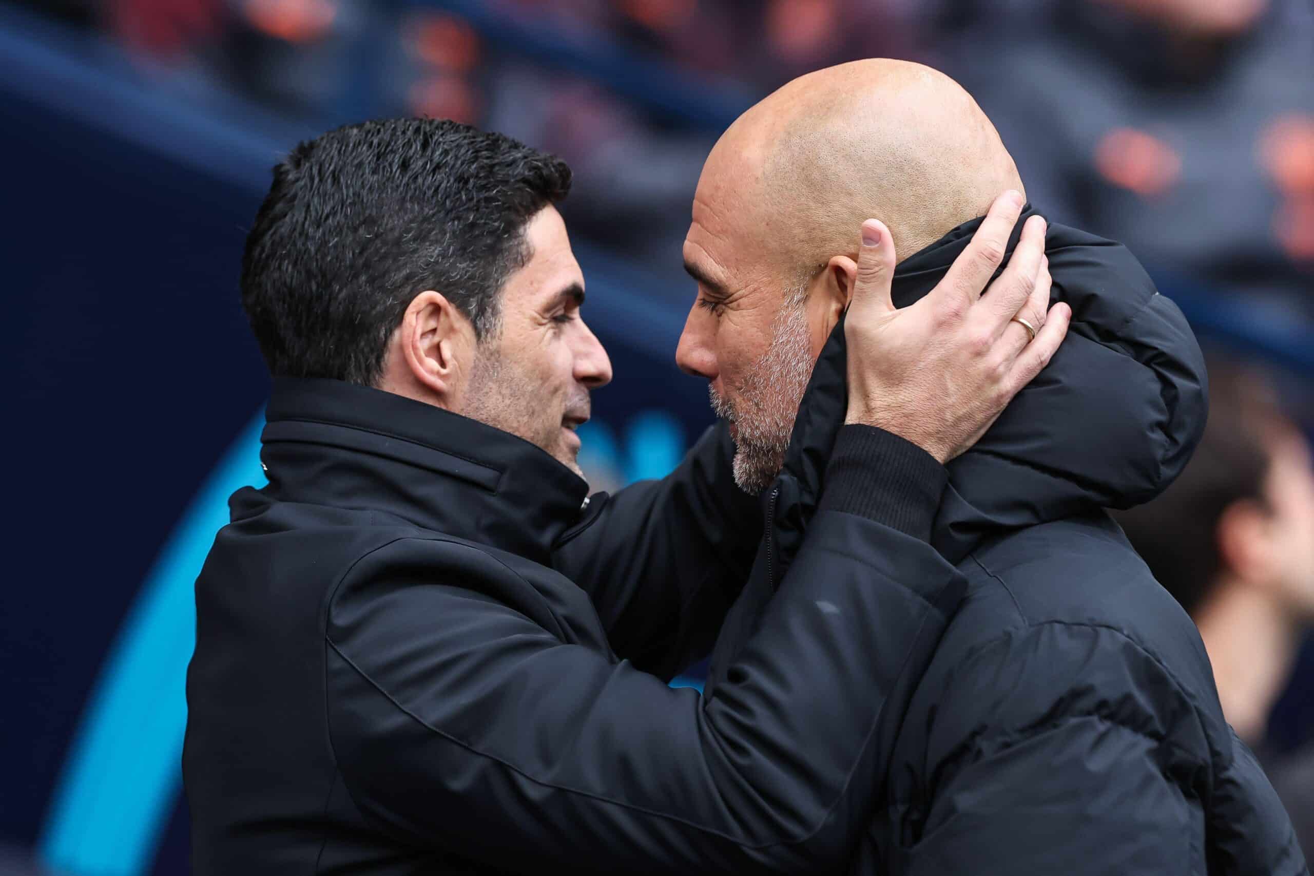 Mikel Arteta ja Pep Guardiola