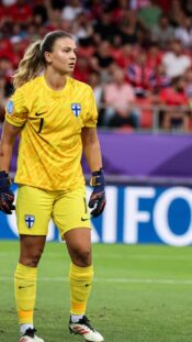 Apr 8, 2025; Sunrise, Florida, USA; Florida Panthers center Eetu Luostarinen (27) celebrates with teammates after scoring against the Toronto Maple Leafs during the third period at Amerant Bank Arena. Mandatory Credit: Sam Navarro-Imagn Images