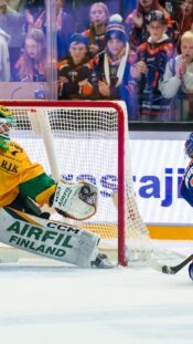 Nov 18, 2024; Philadelphia, Pennsylvania, USA; Philadelphia Flyers defenseman Rasmus Ristolainen (55) against the Colorado Avalanche at Wells Fargo Center. Mandatory Credit: Eric Hartline-Imagn Images