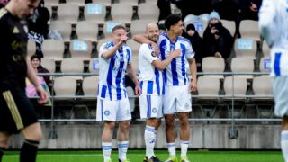 HJK ja Teemu Pukki juhlivat maalia Veikkausliigan avauskierroksella huhtikuussa 2026