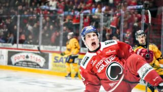 Sakari Kostilainen tuuletti tasoitusmaalia. Ässät.