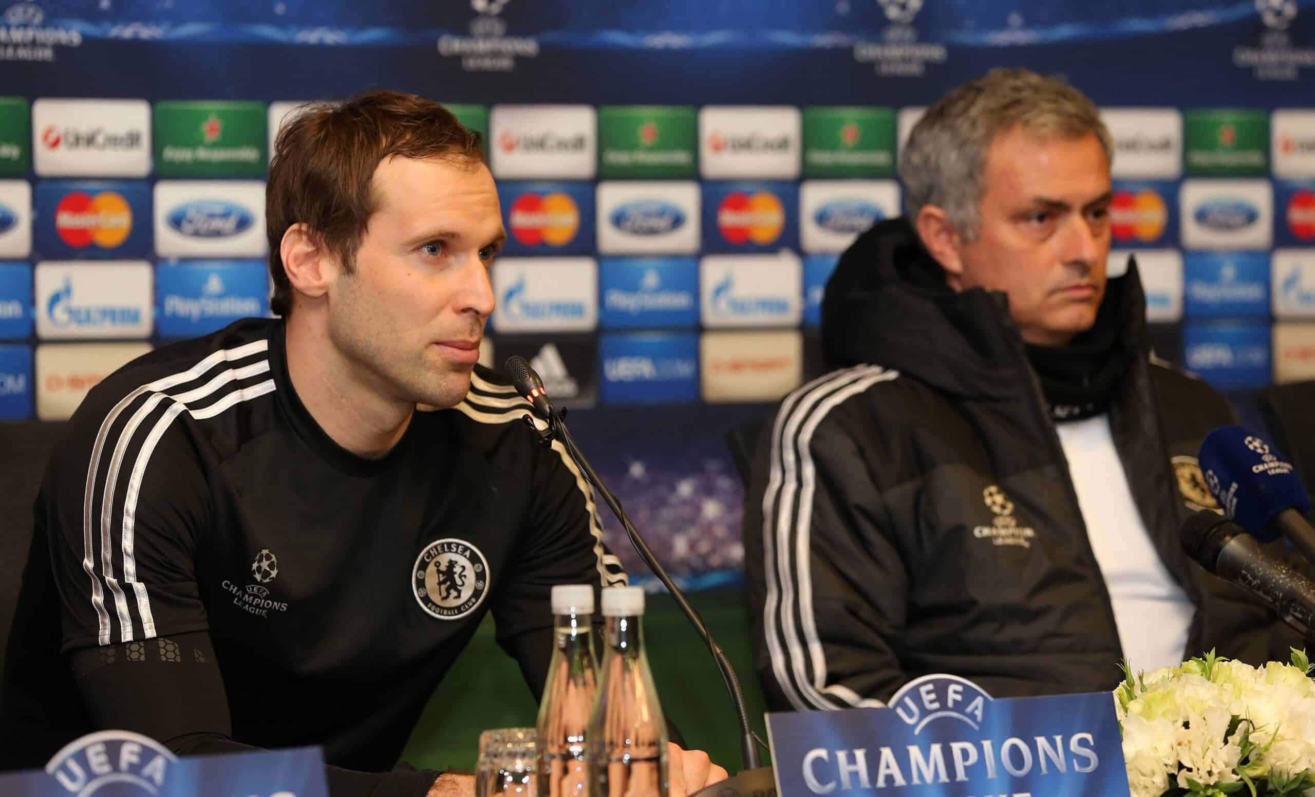 Petr Cech ja Jose Mourinho
