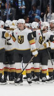 Vegas Golden Knights juhlii jatkopaikkaa NHL:ssä keväällä 2026