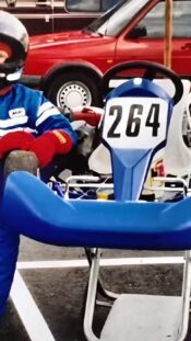 Emma Kimiläinen, 9, ja karting-auto vuonna 1998