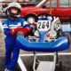 Emma Kimiläinen, 9, ja karting-auto vuonna 1998