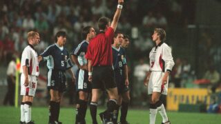 Argentiina-Englanti, 1998 MM-kisat, David Beckham, punainen kortti
