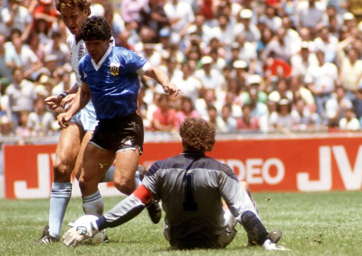 Diego Maradona Peter Shilton 1986