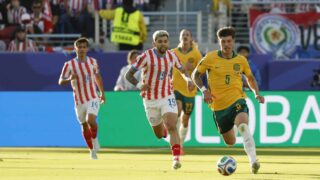 Paraguay Australia Jordan Bos Julio Enciso