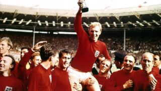 Englanti 1966 Bobby Moore Jack Charlton Nobby Stiles Gordon Banks Alan Ball Martin Peters Geoff Hurs, Ray Wilson George Cohen Bobby Charlton