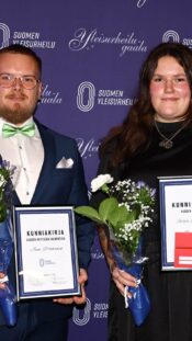 Valmentaja Jani Pihkanen ja Silja Kosonen
