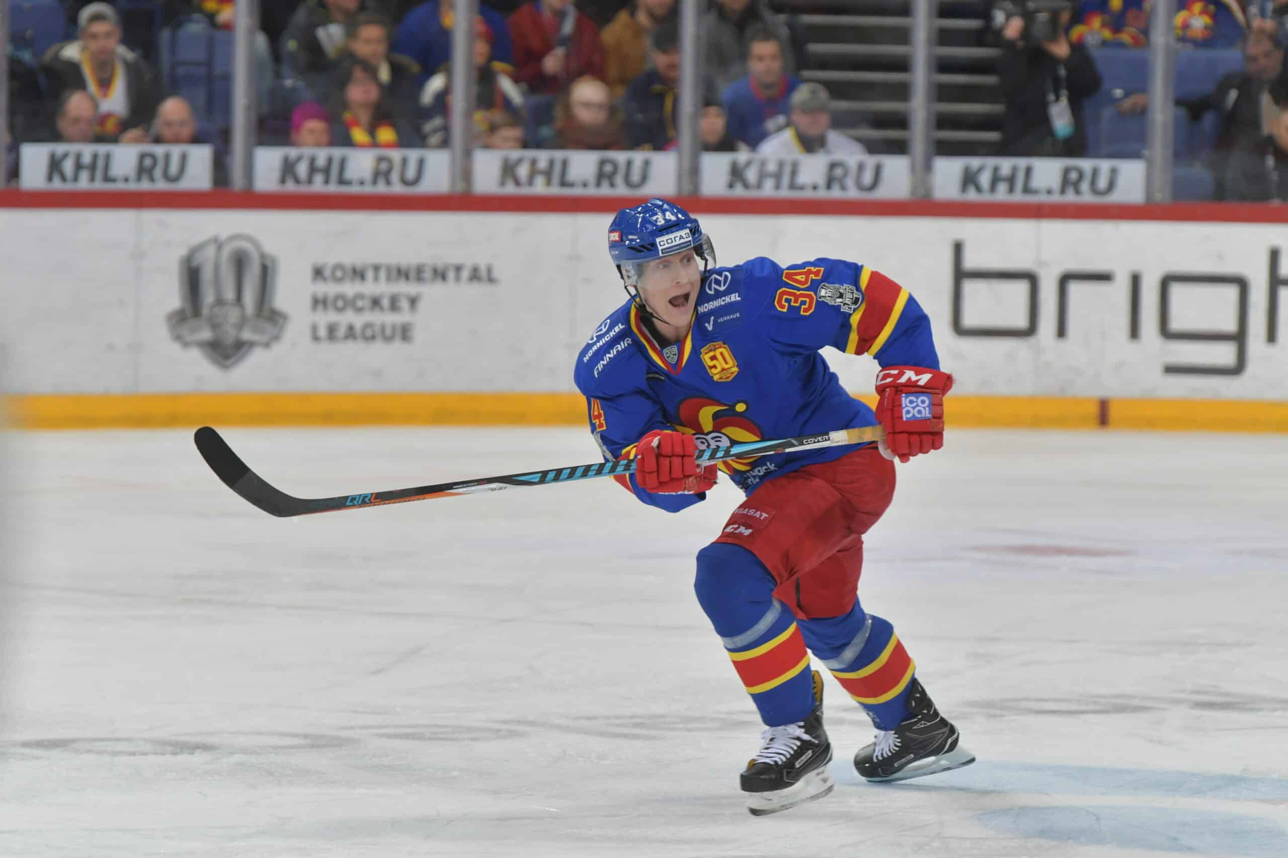 Olli Palola KHL:ssä Jokerien paidassa