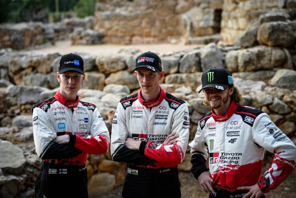 Toyotan Sami Pajari, Elfyn Evans ja Oliver Solberg taistelevat rallin maailmanmestaruudesta 2026